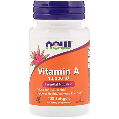 Vitamin A 10000 IU, 100 Sgels by Now Foods (Pack of 3)