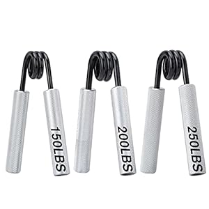 COVVY Hand Grip Strengthener(50,100,150,200,250 lbs),No Slip Heavy Grippers,Finger Wrist & Forearm Exerciser,Arm Muscle Builder,Metal Grip Strength for Beginners and Professionals,set of 3/4/5