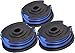 Price comparison product image Greenworks 29187 Trimmer Spool and 1.65mm Double Line 4.8m incl. 3 Packs for Greenworks 40V Lawn Trimmers G40LT G40LTK2 G40LTK2x, Grey