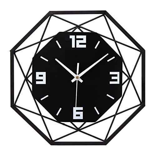 VIVILINEN Horloge Murale Bois Métal 30cm Horloge Murale Silencieuse sans Tic-Tac Salon Chambre Cuisine Bureau Grande Pendule Murale Bois Moderne Vintage Classique