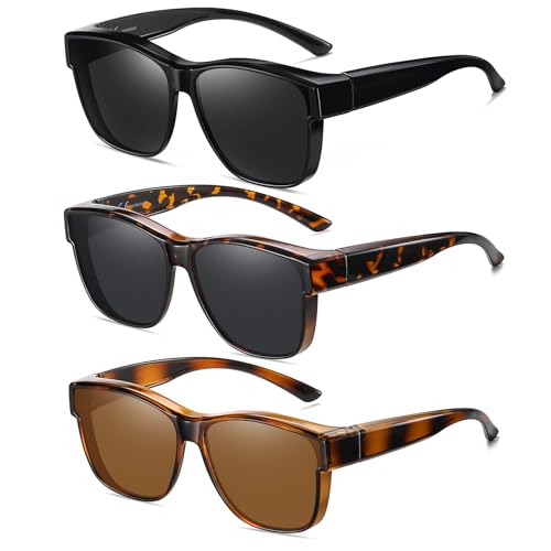 Wzerry Sunglasses Over Glasses for Women Men Polarized, Fit Over