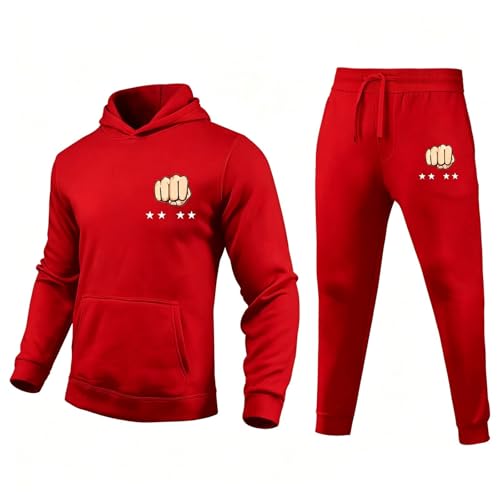 Survêtement Y2K homme et femme - Ensemble de sport baggy ample avec sweat à capuche uni