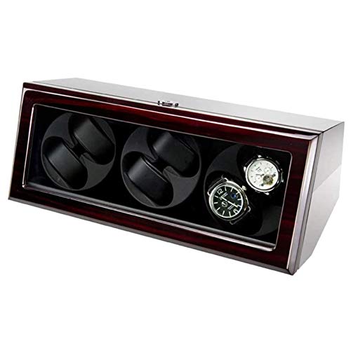 IIPOSAQQ Enrollador de relojes para 6 relojes de mujer, caja de almacenamiento de relojes de viaje, caja de exhibición de relojes de viaje, dispositivo de mesa giratoria