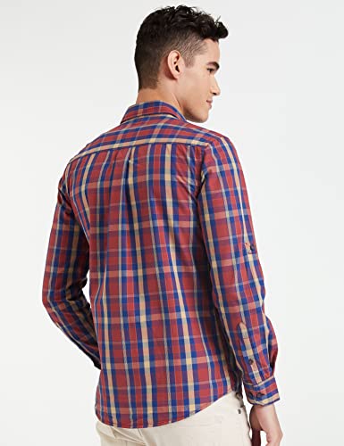 Image of Amazon Brand - Symbol Men's Cotton Checkered Regular Fit Casual Shirt