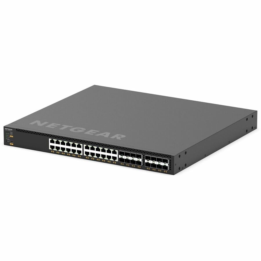 Image of NETGEAR AV Line M4350-24X8F8V 40 Port Switch XSM4340V | L3 Managed Stackable | 24x10G PoE++ | 8x10G SFP+ | 8x25G SFP28 | Rack-Mountable | Cloud Care's 3 Year Warranty SupportPlus Included