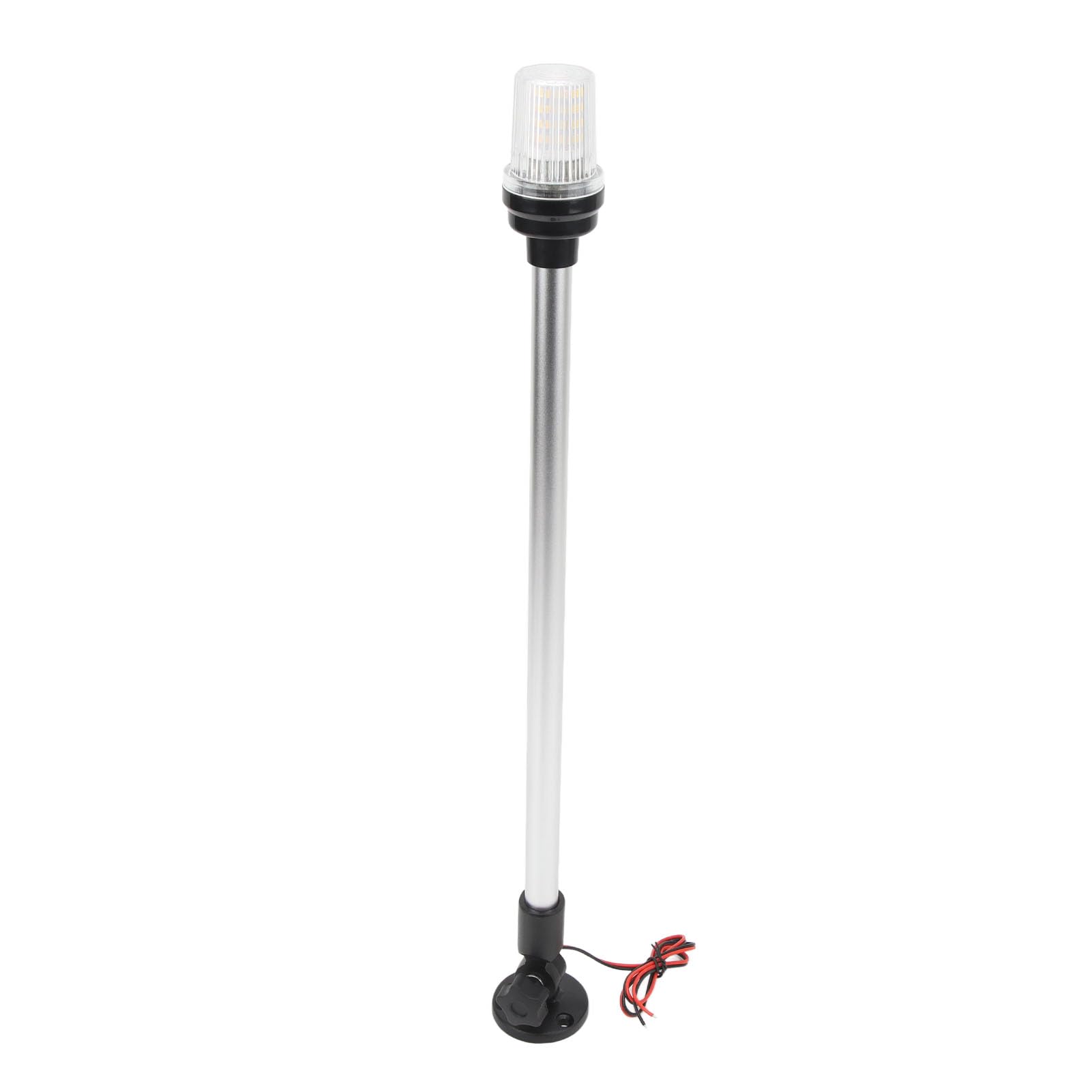 Luce di Poppa per Barca Pieghevole da 22 Pollici, 63 LED, visibilità a 360 Gradi, Impermeabile IP66, Ideale per Pontone, Yacht, Barche da Pesca