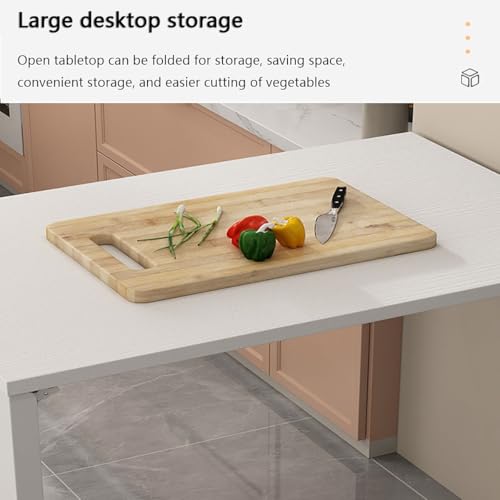 Table pliante murale industrielle 75x30 cm pour cuisine et buanderie - 5
