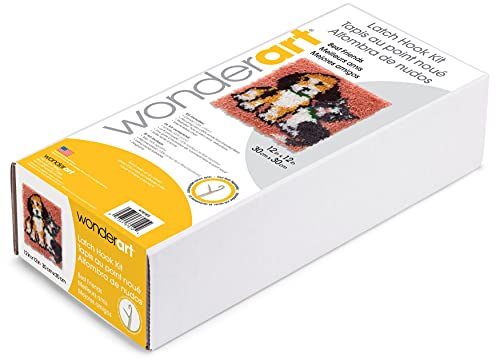 Image of Wonderart 58439Caron Latch Hook Kit 12 inchX12 inch, Best Friends