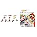Hot Wheels Mario Kart Macchinina Personaggio con Aliante, Giocattolo per Bambini 3+Anni,Gxy11 & Mario, Standard Kart Veicolo Giocattolo in Metallo Pressofuso, Multicolore, Gbg26