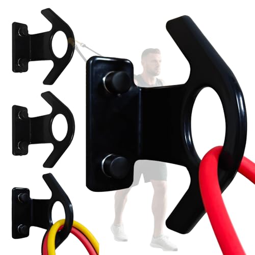 Resistance Band Wall Anchor(3PCS) Resistance Bands Wall Mount for Home Workouts & Yoga GymResistance Band Hooks for Resistance Bands Stretch Straps & Suspension Trainers (AFG)
