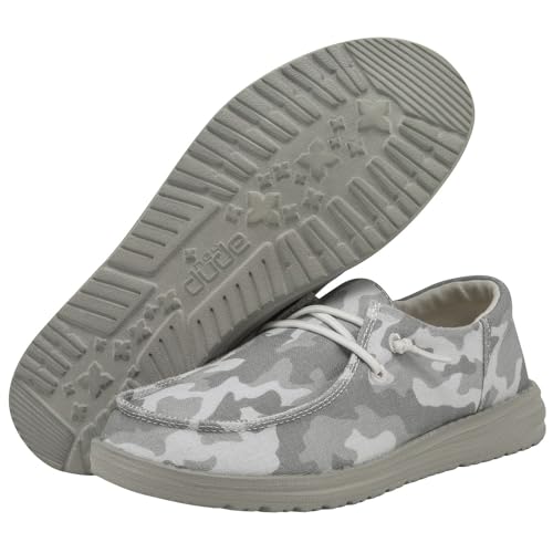 Image of HEYDUDE Women's Wendy Funk Cloud Camo Size 9 | Women's Shoes | Women's Lace Up Loafers | Comfortable & Light-Weight