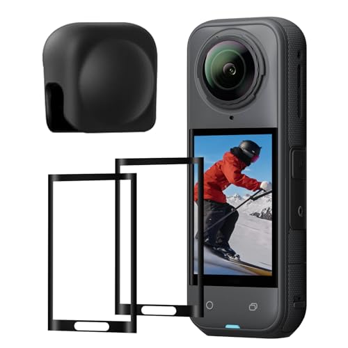 対応 Insta360 X5/X4 スクリーンガラス保護フィルム【2 セット】+ Insta360 X5/X4 レンズガード インスタ360 X5/X4のアクセサリーに適用 日本の旭硝子技術採用 硬度 9H 液晶画面しっかり保護 キズ摩耗に強く飛散防止機能