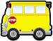 School Buses Large Colorful Cut-Outs