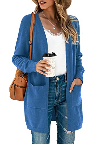 Image of TASAMO Cardigan Sweaters for Women Long Sleeve Open Front Casual Knit Fall Coat Oversized Soft Outwear with Pockets