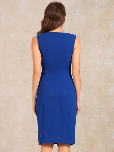 Image of Allegra K Women's Work Sheath Dress Sleeveless Business Office Pencil Dresss