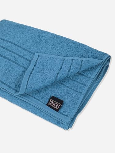 Image of Monte Carlo Essential 100% Cotton Bath Towel | 380 GSM Lightweight & Quick Dry | Soft Absorbent Compact Towel 60x120 cm | Bathroom Towel for Gym, Travel & Daily Use (Jazz) | Insignia Blue