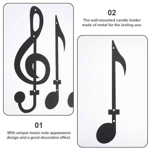 Candelabros decorativos de notas musicales para eventos y obsequios 6