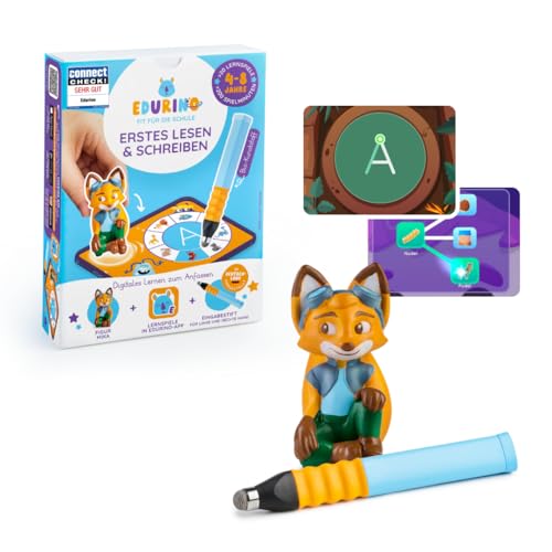 Edurino Starterset Mika Erstes Lesen & Schreiben (Stufe 1) ab 4 inkl. Eingabestift | Innovatives und digitales Lernspiel | Spielerisches Lernen von Buchstaben, Silben & Reimen
