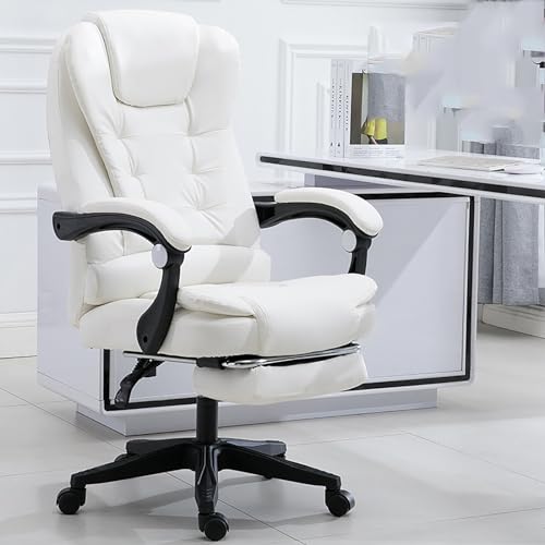 Adjustable Back Rest Chair Executive Office Chair with Footrest Lumbar Support Ergonomic Recliner Computer Desk Chair Heavy Duty 360° Swivel Gaming Chair for Home Office (Color : E)