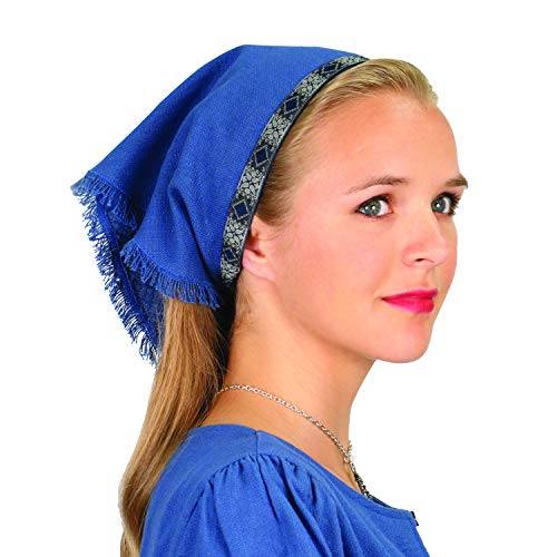 Windlass Viking Triangular Cotton Scarf Blue/Ivory Head Scarf