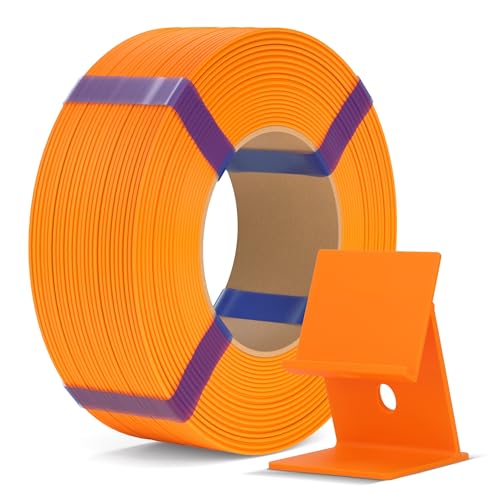 Image of ELEGOO PLA Basic Refill Filament 1.75mm Orange 1KG, 3D Printer Filament No Spool Dimensional Accuracy + /- 0.02mm, 3D Printing PLA for Reusable Spool Refilling