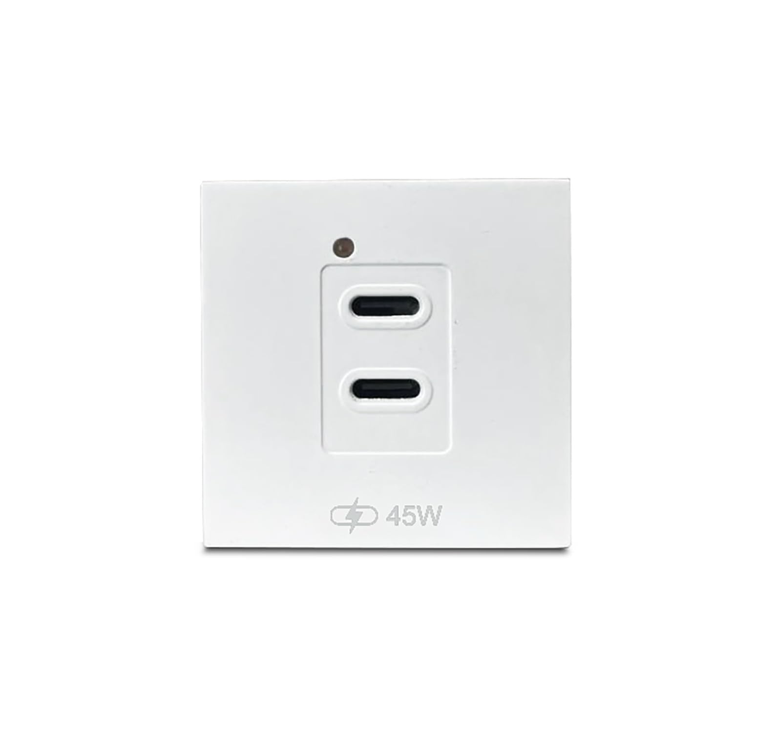 MX 45W GaN USB C Charger Module Dual Port PD Wall Outlet Insert 45x45mm Modular Socket Plate, Type C Fast Charging 90-270V AC Input for iPhone 16/15, Samsung Galaxy, iPad, Tablet, Laptop White-image-48