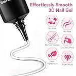 Makartt 3D Gel Nail Art & Chrome Nail Powder Kit: 15g Sculpting Gel for Nail Art DIY No wipe 3D Molding and Metallic Chrome Powder Set for Decoration Manicure Pedicure Use - Image 4