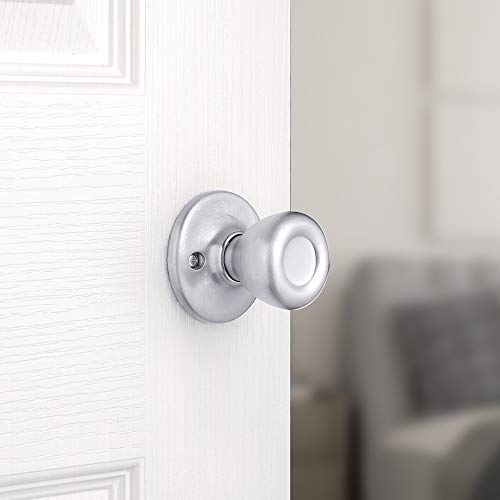 Image of Kwikset 94880-573 Tylo Half-Dummy Knob in Satin Chrome (Pack of 2)