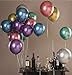 (60 Piece) Chrome Party Balloons - 6 Assorted 12 inch Latex Birthday Balloons by D&H Craftworks
