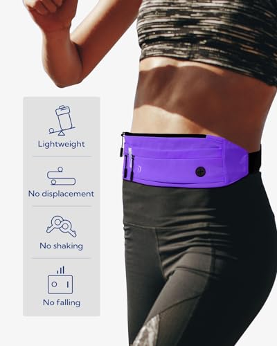 Image of WATERFLY Running Belt Fanny Pack: Runner Marathon Jogging Waist Pack Sport Workout Exercise Fitness Phone Holder Belt for Men Women Jogger Slim Waistband