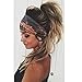 STGDAK Boho Headbands For Women Fashion Stretch Hair Bands Floral Knoted Head Bands Yoga Running Elastic Headband Stylish Wrap Headbands Hair Accessories for Teen Girls 3 Pack