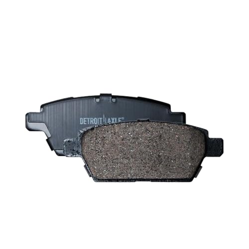 Image of Detroit Axle - Rear Brake Pads for 2006-2012 Ford Fusion 2006-2013 Mazda 6 2007-2012 Lincoln MKZ 2006 Zephyr 2006-2011 Mercury Milan, Ceramic Brake Pads with Hardware Replacement