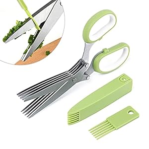 Zasjon Kruid Schaar Keuken Multi Layer Schaar Kruid Cutter Schaar Salade Chopper Schaar Versnipperen Schaar Koken Schaar…