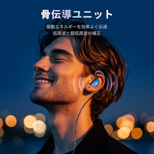 Yinyoo KBEAR KB02 骨伝導イヤホン 有線 イヤモニ ゲーミングイヤホン 有線 インイヤーモニター 10mmベリリウムダイナミック/純粋な繊細な樹脂シェル/手磨きとオイルスプレー/骨伝導ユニットとHIFIイヤホンの完璧な組み合わせ/りケーブル可能のデザイン 在宅勤務/配信/通勤/通学/スポ一ツ/音楽モニター用（パープル）