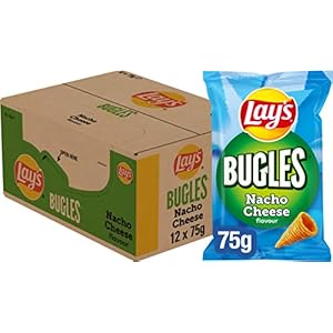 Lay’s Bugles Nacho Cheese Chips, Doos 12 stuks x 75 g