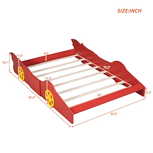 Red Car Bed For Toddler, Car Beds For Boys, Race Car Bed For Boys, Race Car Toddler Bed, Toddler Bed Frame For Boys, Racecar Bed For Kids, Kids Platform Bed, Car Toddler Bed, Floor Bed Frame For Kids #TOP3