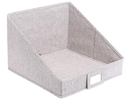 Internet's Best Open Cloth Storage Bin - Closet Shelf Storage Box - Organize Sheets Blankets Towels Sweaters Scarfs - Grey (2 Pack)