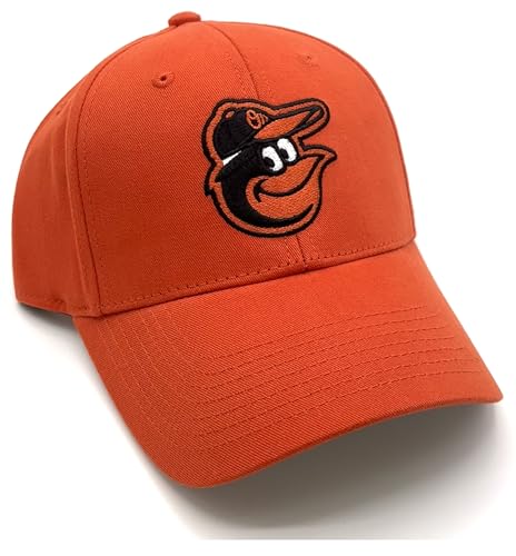 Gorra béisbol juvenil ajustable naranja con logo miniatura 1