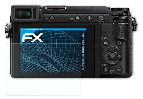 atFoliX Screen Protection Film compatible with Panasonic Lumix DMC-GX80 Screen Protector, ultra-clear FX Protective Film (3X)
