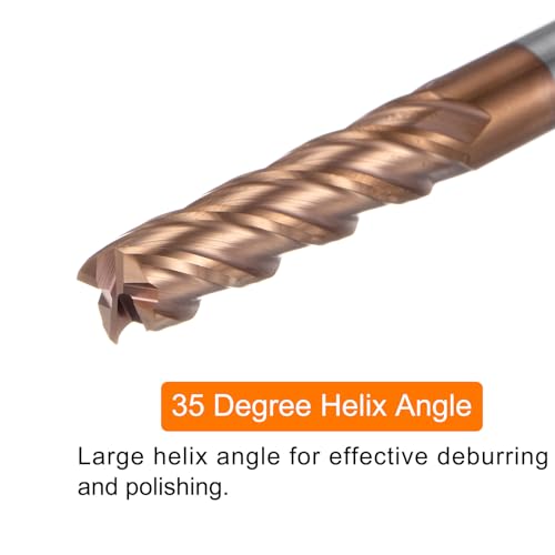 Image of HARFINGTON 2pcs Carbide Square End Mills 8mm (5 /16 inch) Dia 8mm (5 /16 inch) Shank 100mm (4 inch) Extra Long HRC55 TiSiN Coated Micro-Grain Tungsten Carbide 4 Flutes Milling Bit Cutter