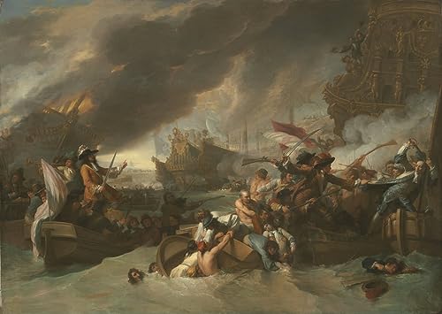 Tableau Toile Bataille de La Hogue Benjamin West 60x90cm