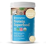 Amazing Grass Protein Superfood: Vegan Protein Powder, All in One Nutrition Shake, Pure Vanilla, 11 Servings (Old Version)