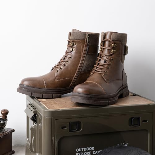 Jousen Mens Combat Dress Boots