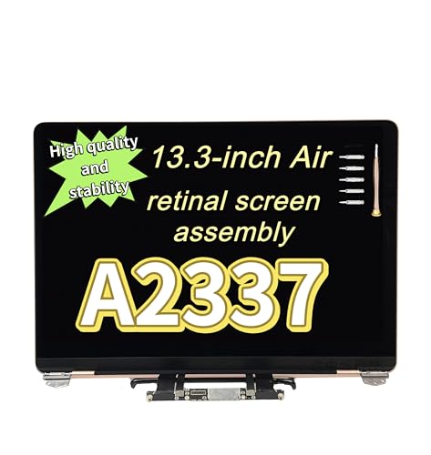Image of Replacement for Air 13 inch M1 2020 A2337 EMC 3598 MGN63 MGN93 MGND3 MGN73 MGNA3 MGNE3 13.3 inches 2560x1600 Full LCD Screen Complete Top Assembly (Silvery)