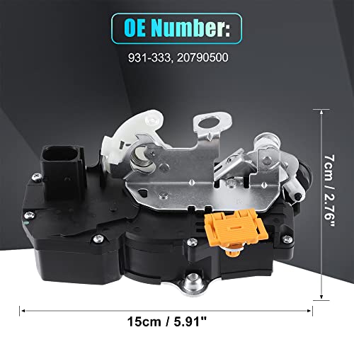 Image of X AUTOHAUX Power Door Lock Actuator Motor Rear Right Side for Chevy Impala 2006-2011 931-333 20790500 Black