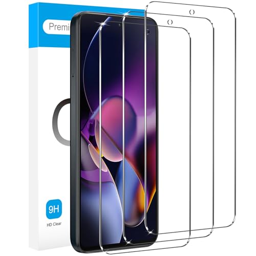 Fotbor 3 Pack for Motorola Moto G Stylus 5G (2024) Tempered Glass Screen Protector 9H Hardness Shatterproof HD Clear Film Sensitive Touch Case Friendly Bubble Free
