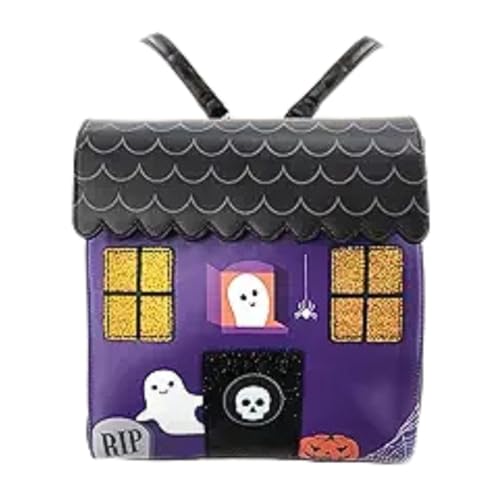 Spooky Haunted House Mini Backpack for Women