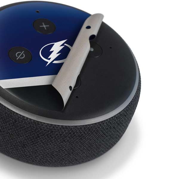 Skinit Decal Audio Skin Compatible with Amazon Echo Dot 3 - Officially Licensed NHL Tampa Bay Lightning Alternate Jersey Design