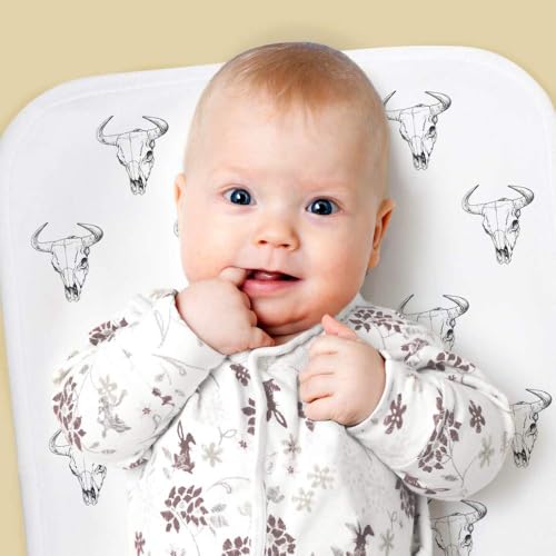 Azeeda 'Cow Skull' Baby Burp/Wash Cloth (BC00031130)2