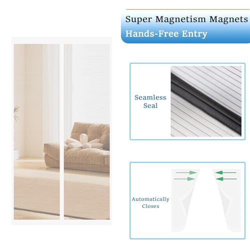 Moustiquaire sans perçage pour bloquer les insectes de grande porte - 5